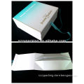 1 piece rigid folding paper box with ribbon closure